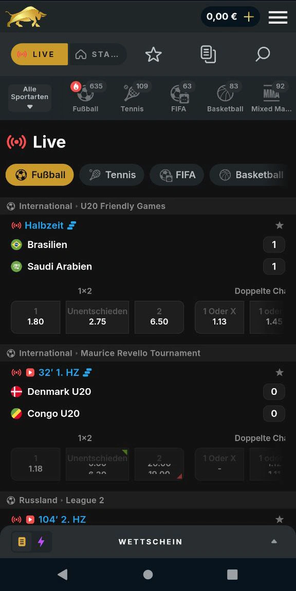 Virtuelle Sportwetten – digital wetten bei Bull casino